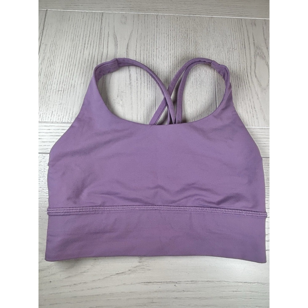 Lululemon‎ Energy Longline Bra Women's Size 4 Purple Medium Support EUC